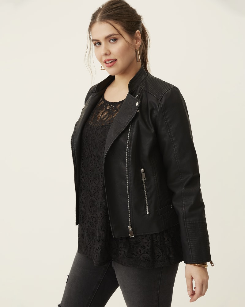 Vero moda faux new arrivals leather biker jacket